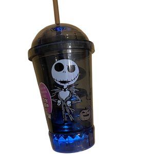 Nightmare Before Christmas Halloween Flashing Light Up Tumbler and Straw